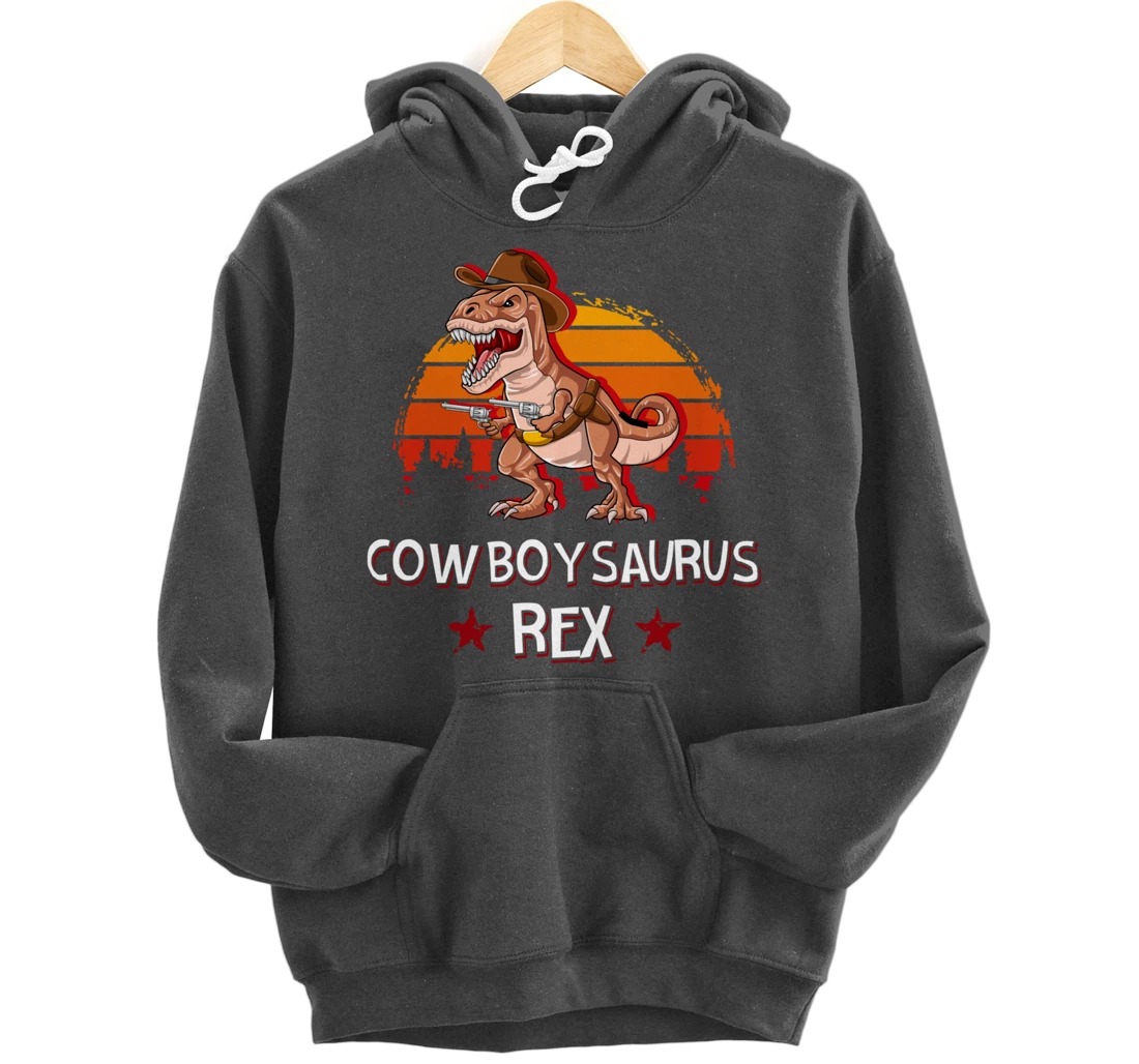 Cowboysaurus T-Rex Western Dinosaur Funny Cowboy Dino Pullover Hoodie