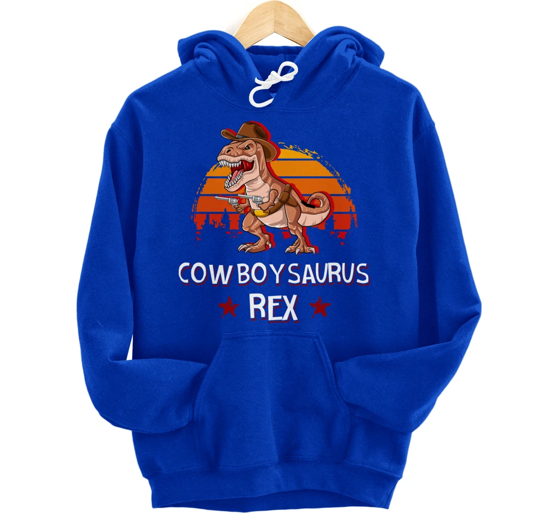 Cowboysaurus T-Rex Western Dinosaur Funny Cowboy Dino Pullover Hoodie