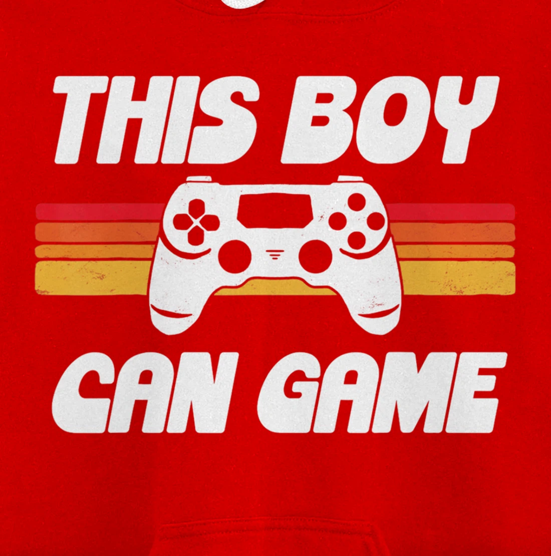 This Boy Can Game Funny 80s Retro Video Gaming Controller Pullover Hoodie