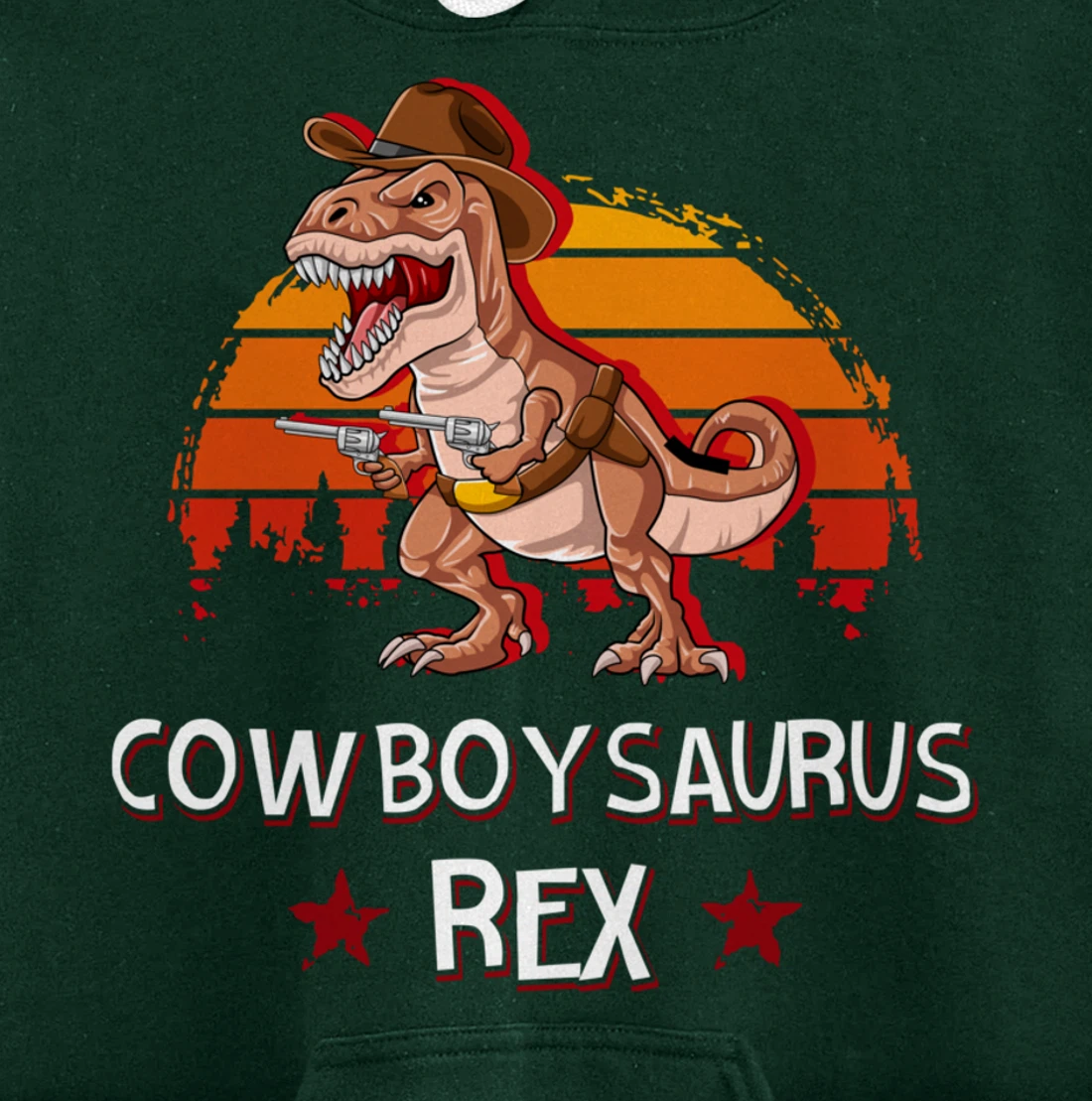 Cowboysaurus T-Rex Western Dinosaur Funny Cowboy Dino Pullover Hoodie