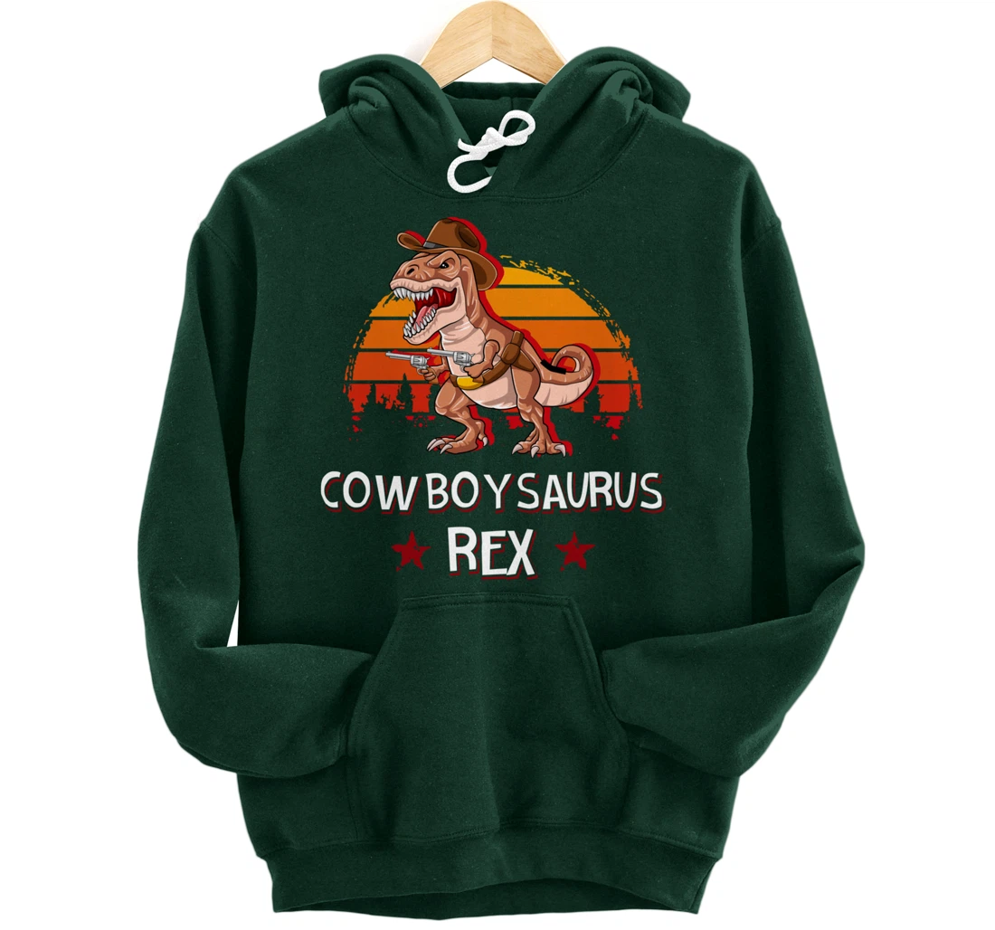 Cowboysaurus T-Rex Western Dinosaur Funny Cowboy Dino Pullover Hoodie
