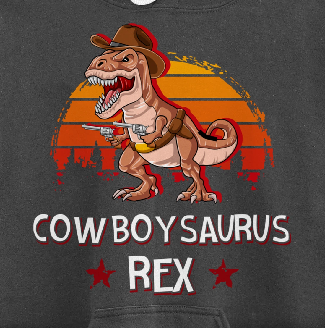 Cowboysaurus T-Rex Western Dinosaur Funny Cowboy Dino Pullover Hoodie