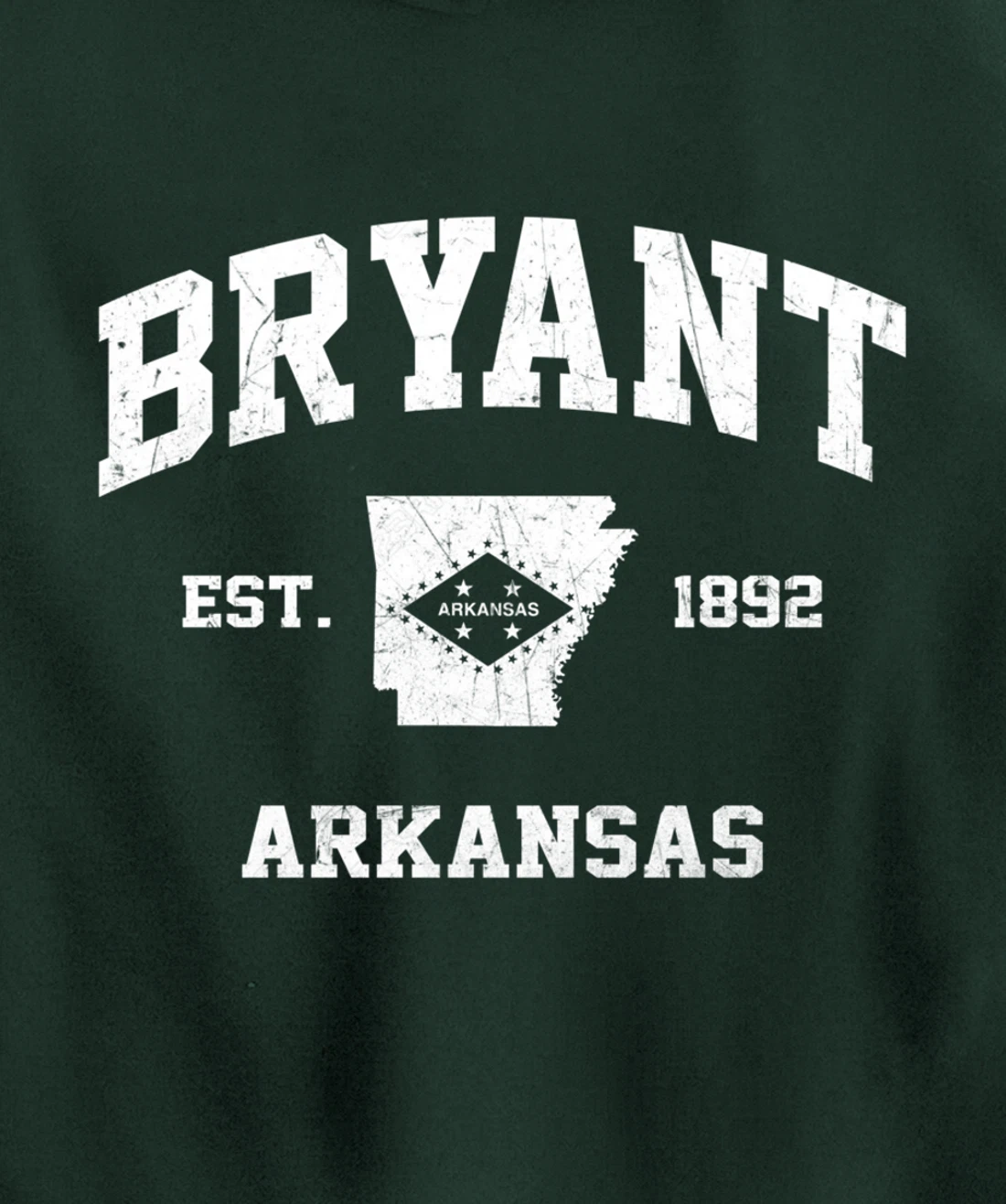 Bryant Arkansas AR vintage State Athletic style Pullover Hoodie