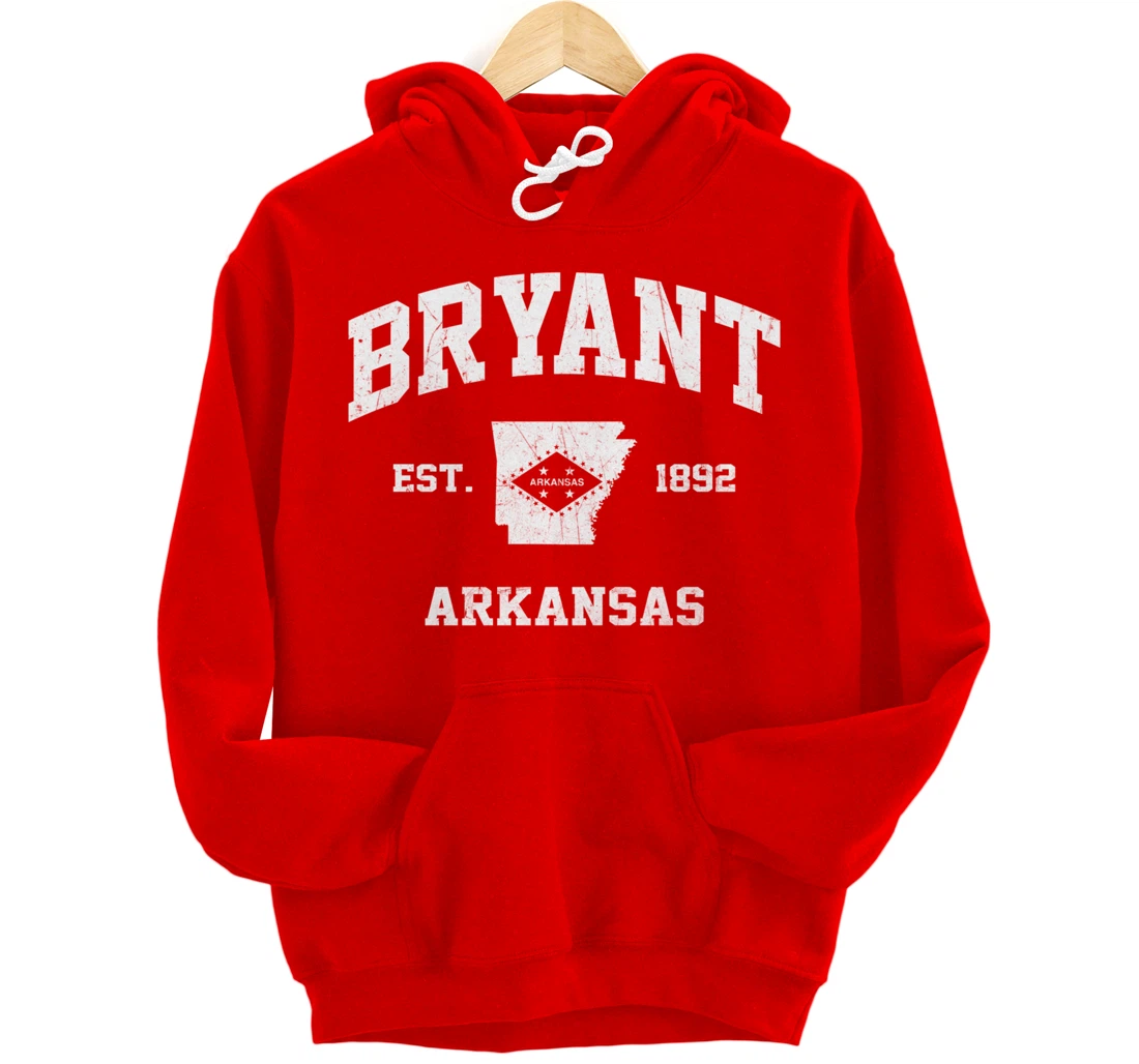 Bryant Arkansas AR vintage State Athletic style Pullover Hoodie