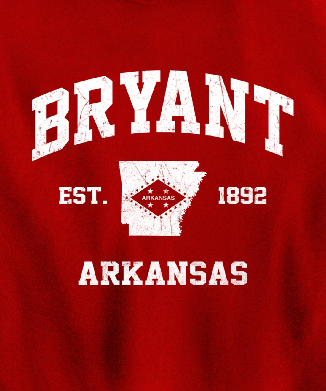Bryant Arkansas AR vintage State Athletic style Pullover Hoodie