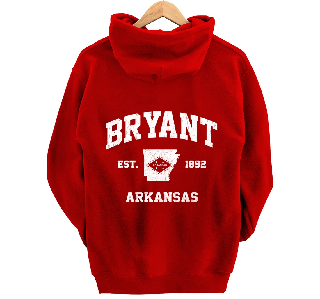Bryant Arkansas AR vintage State Athletic style Pullover Hoodie