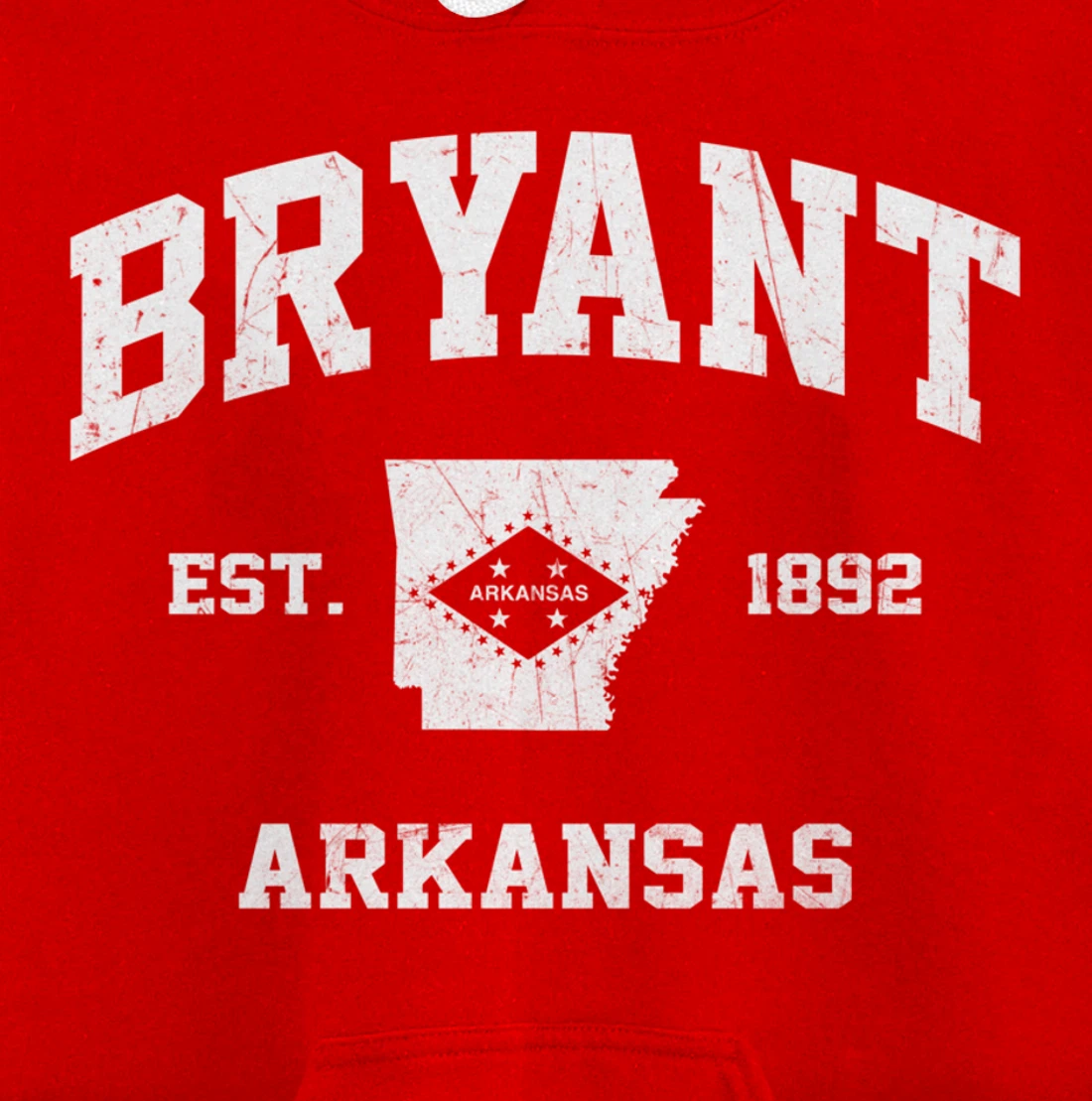 Bryant Arkansas AR vintage State Athletic style Pullover Hoodie