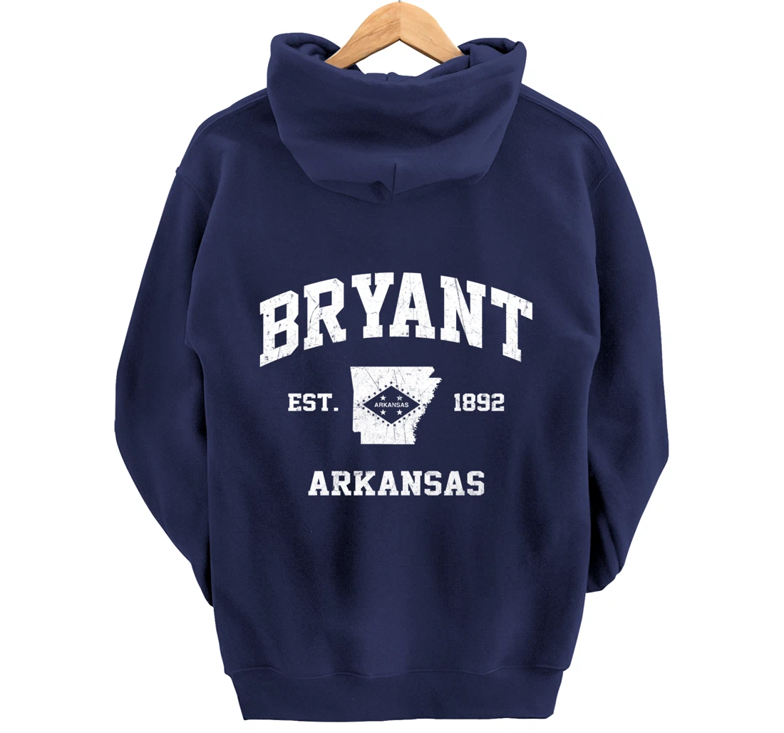 Bryant Arkansas AR vintage State Athletic style Pullover Hoodie
