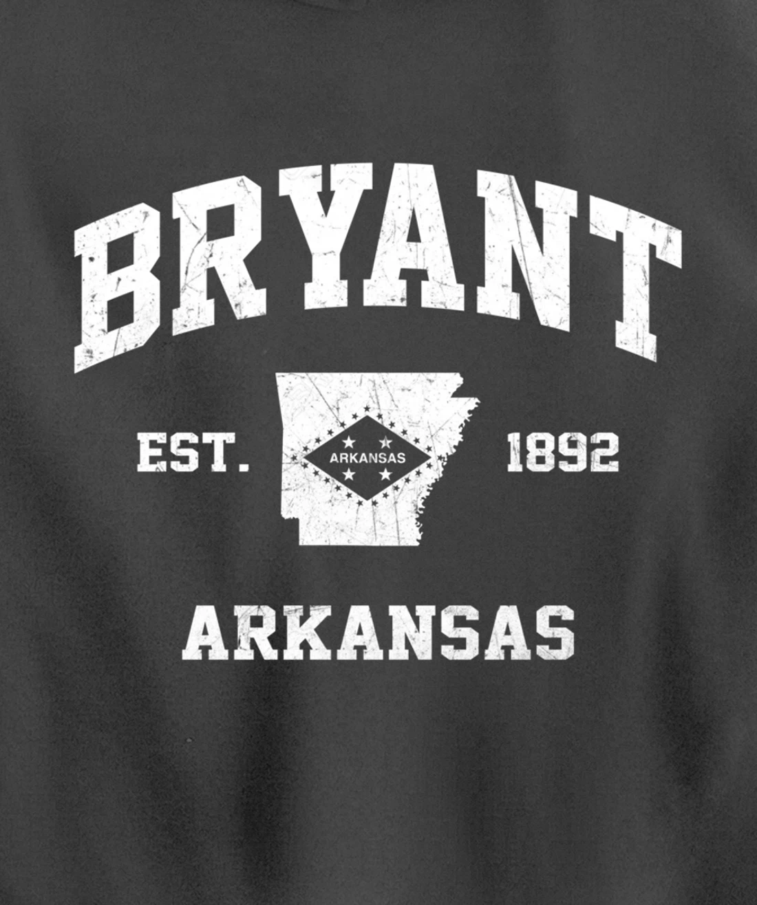 Bryant Arkansas AR vintage State Athletic style Pullover Hoodie