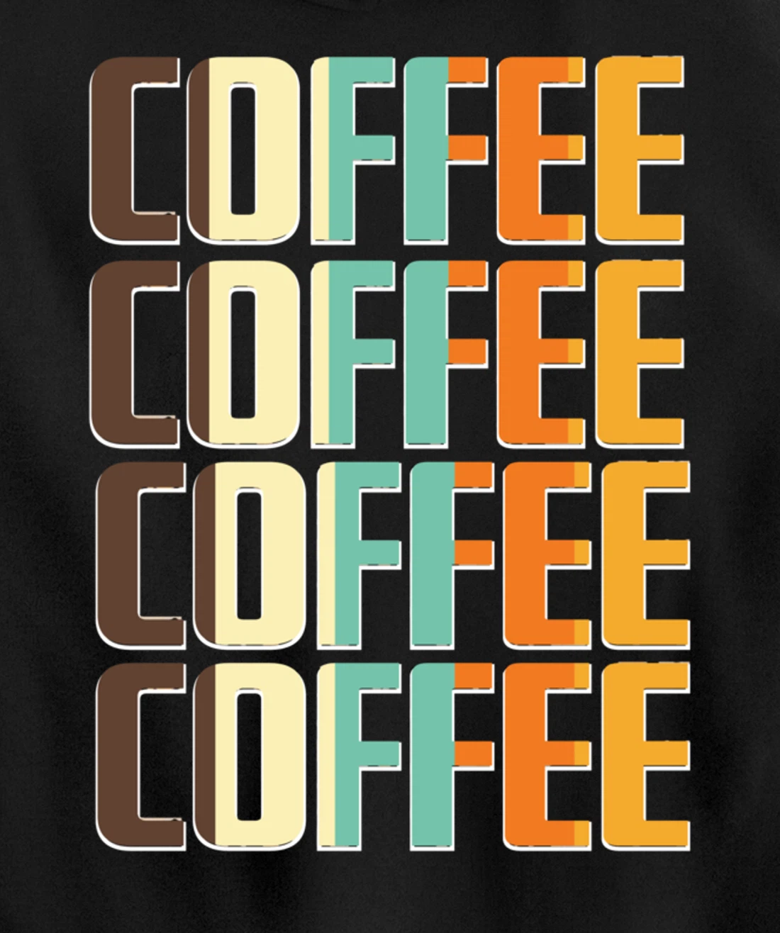 Women's Coffee Coffee Coffee Letter Print Funny Caffeine Pullover Hoodie