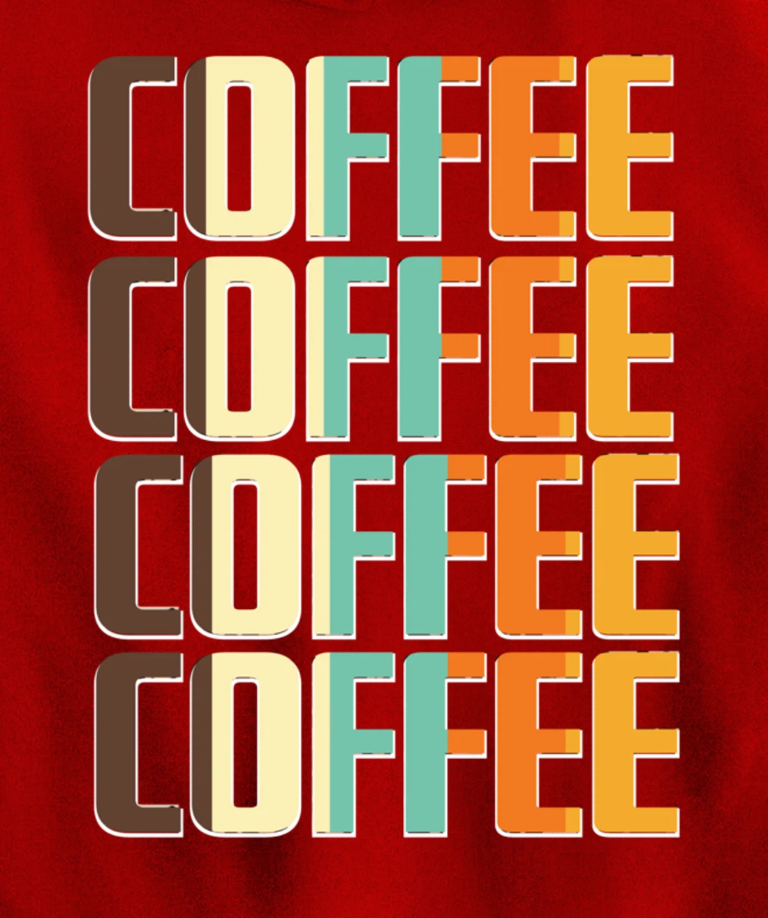 Women's Coffee Coffee Coffee Letter Print Funny Caffeine Pullover Hoodie