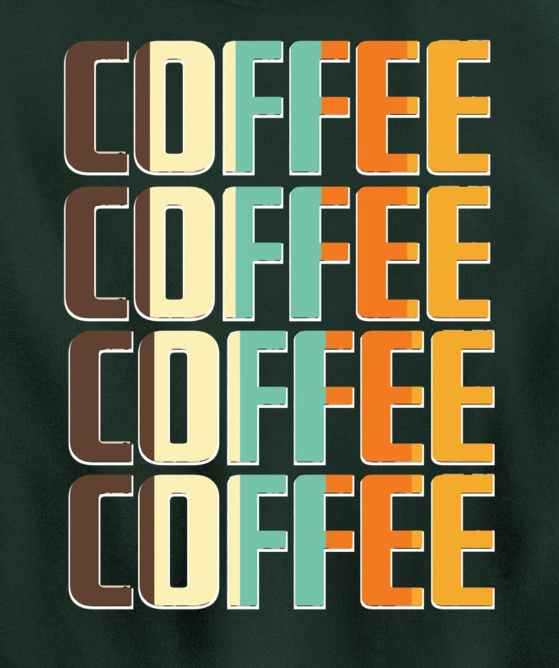 Women's Coffee Coffee Coffee Letter Print Funny Caffeine Pullover Hoodie