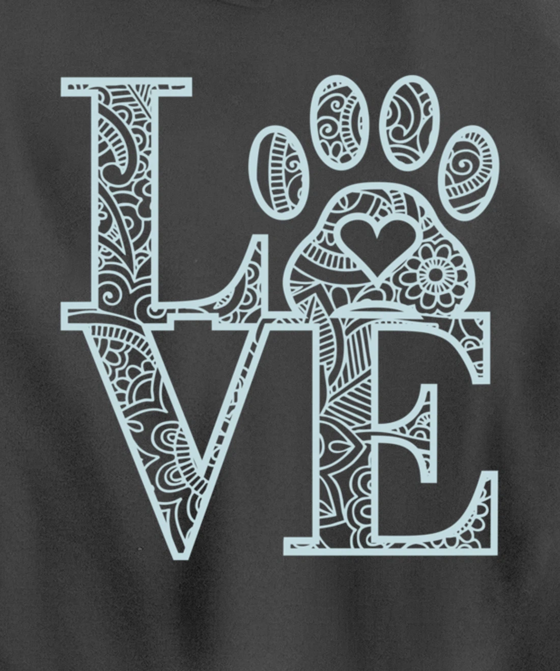 Cute Mandala Dog Cat Paw Print Pet Love Pajama for family Pullover Hoodie