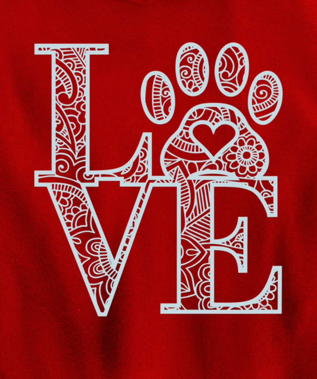 Cute Mandala Dog Cat Paw Print Pet Love Pajama for family Pullover Hoodie