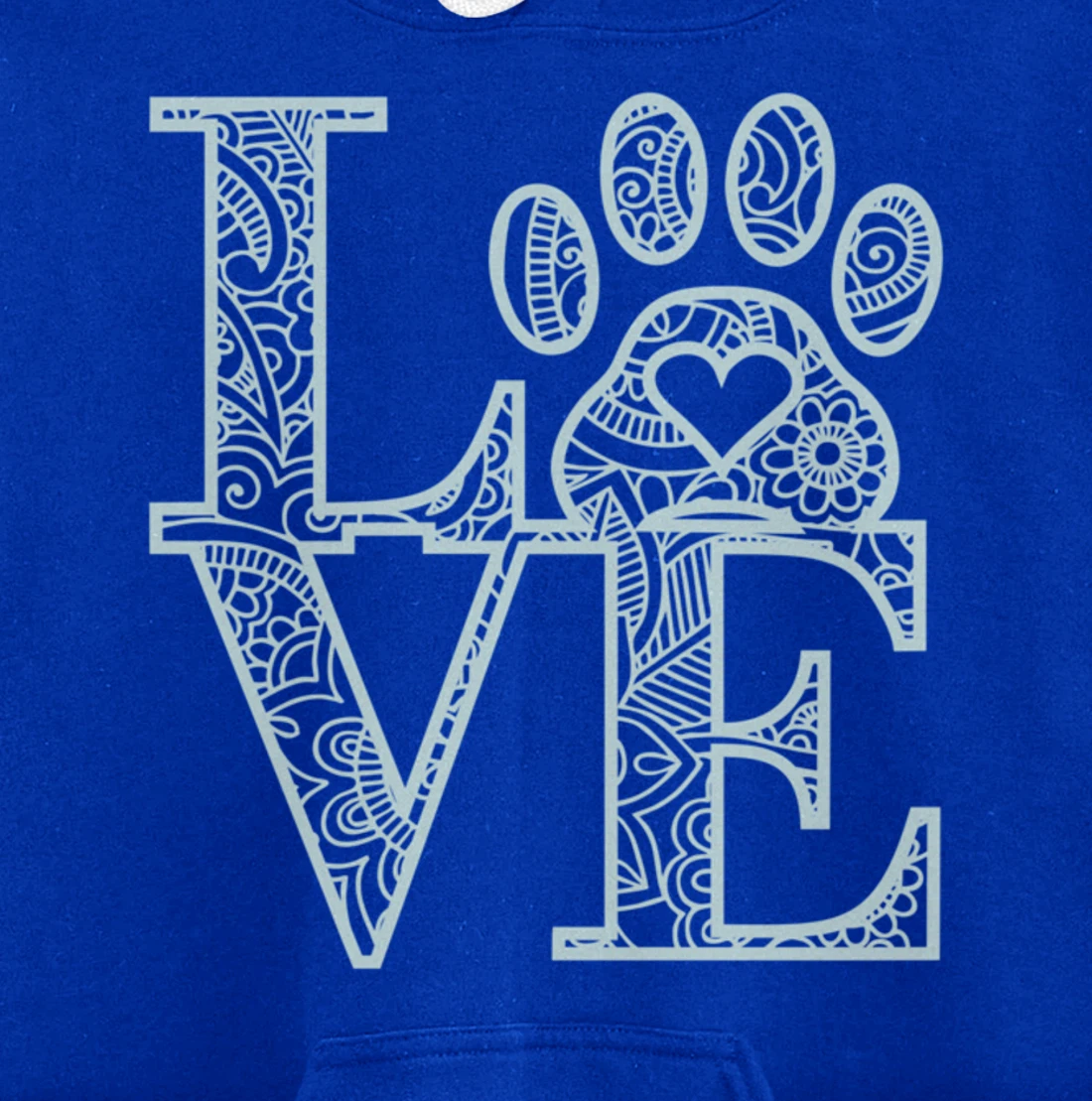 Cute Mandala Dog Cat Paw Print Pet Love Pajama for family Pullover Hoodie