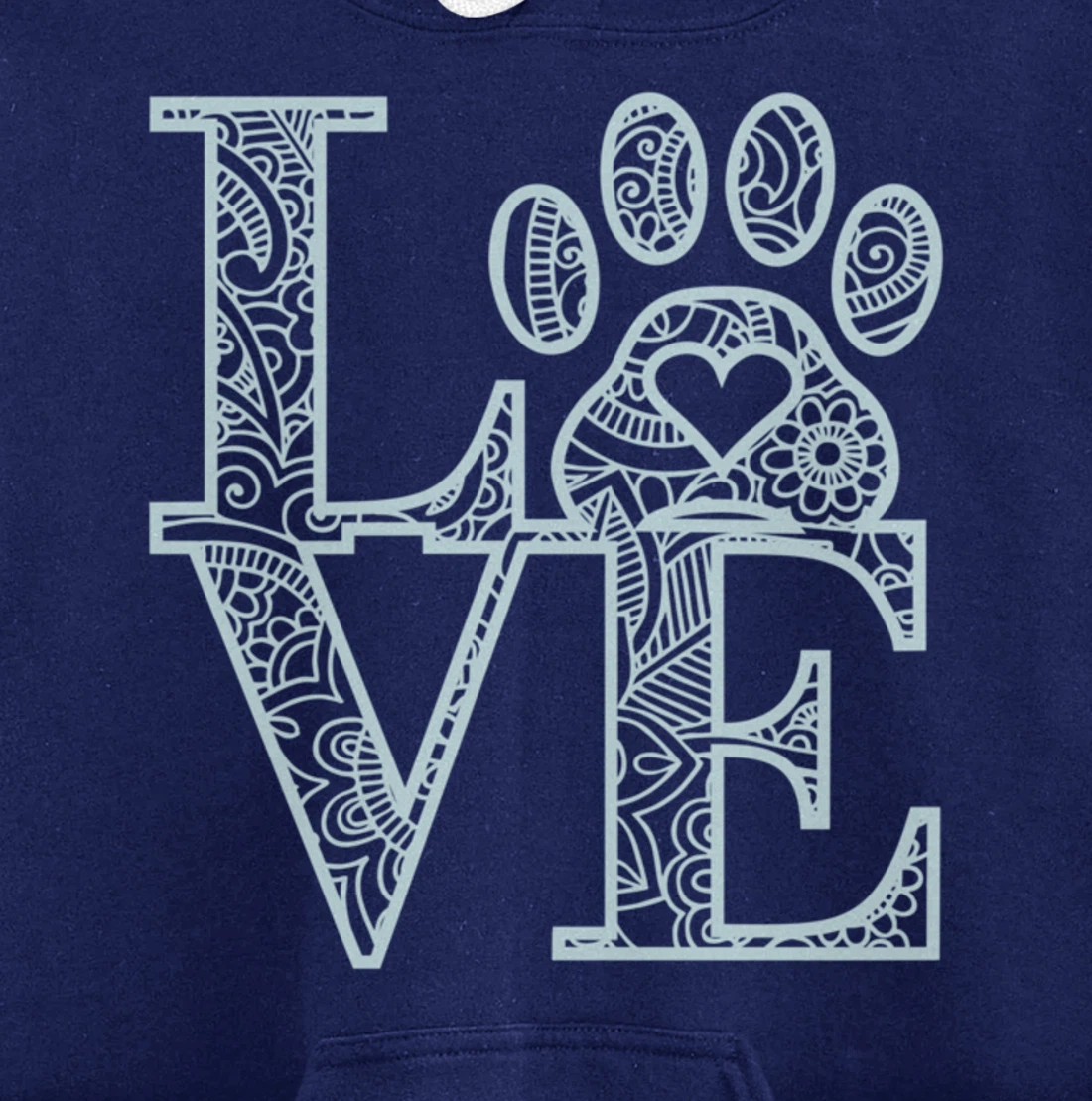 Cute Mandala Dog Cat Paw Print Pet Love Pajama for family Pullover Hoodie