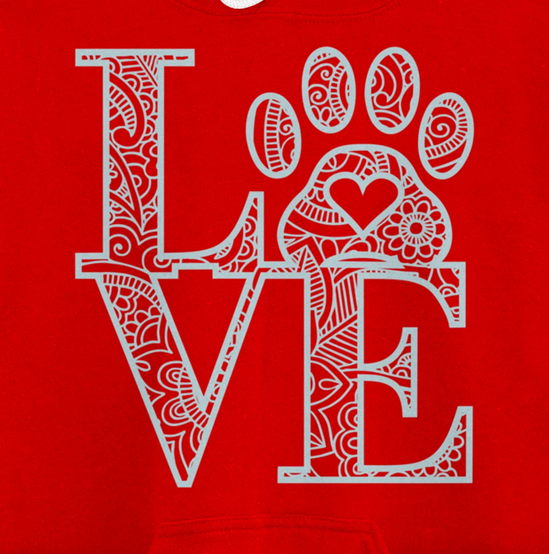 Cute Mandala Dog Cat Paw Print Pet Love Pajama for family Pullover Hoodie