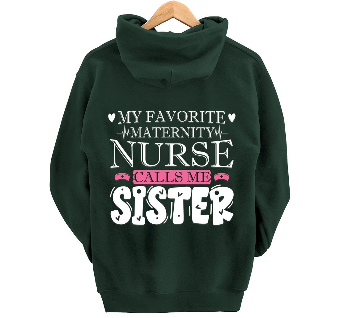 Funny Nursing Lover Graphic Women and Girls Maternity Nurse Pullover Hoodie