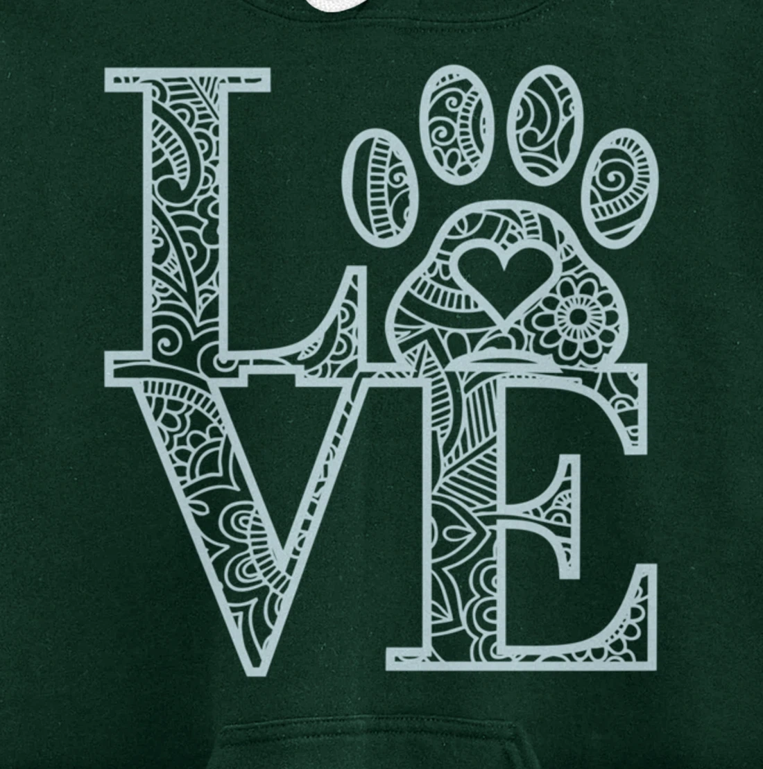 Cute Mandala Dog Cat Paw Print Pet Love Pajama for family Pullover Hoodie