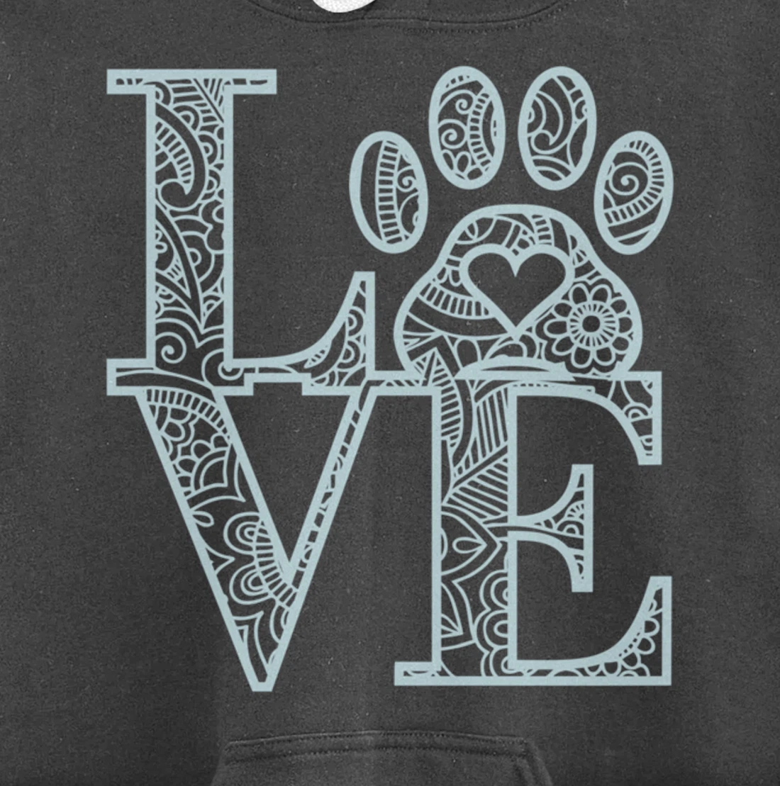 Cute Mandala Dog Cat Paw Print Pet Love Pajama for family Pullover Hoodie