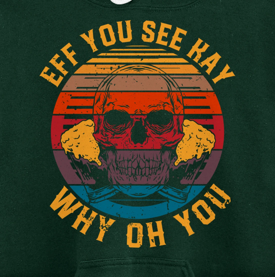 Eff You See Kay Retro Skull Aesthetic Goth Why Oh You Gothic Pullover Hoodie