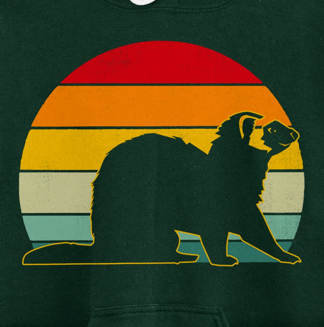 Ferret Vintage Retro Ferret Keeper Pullover Hoodie