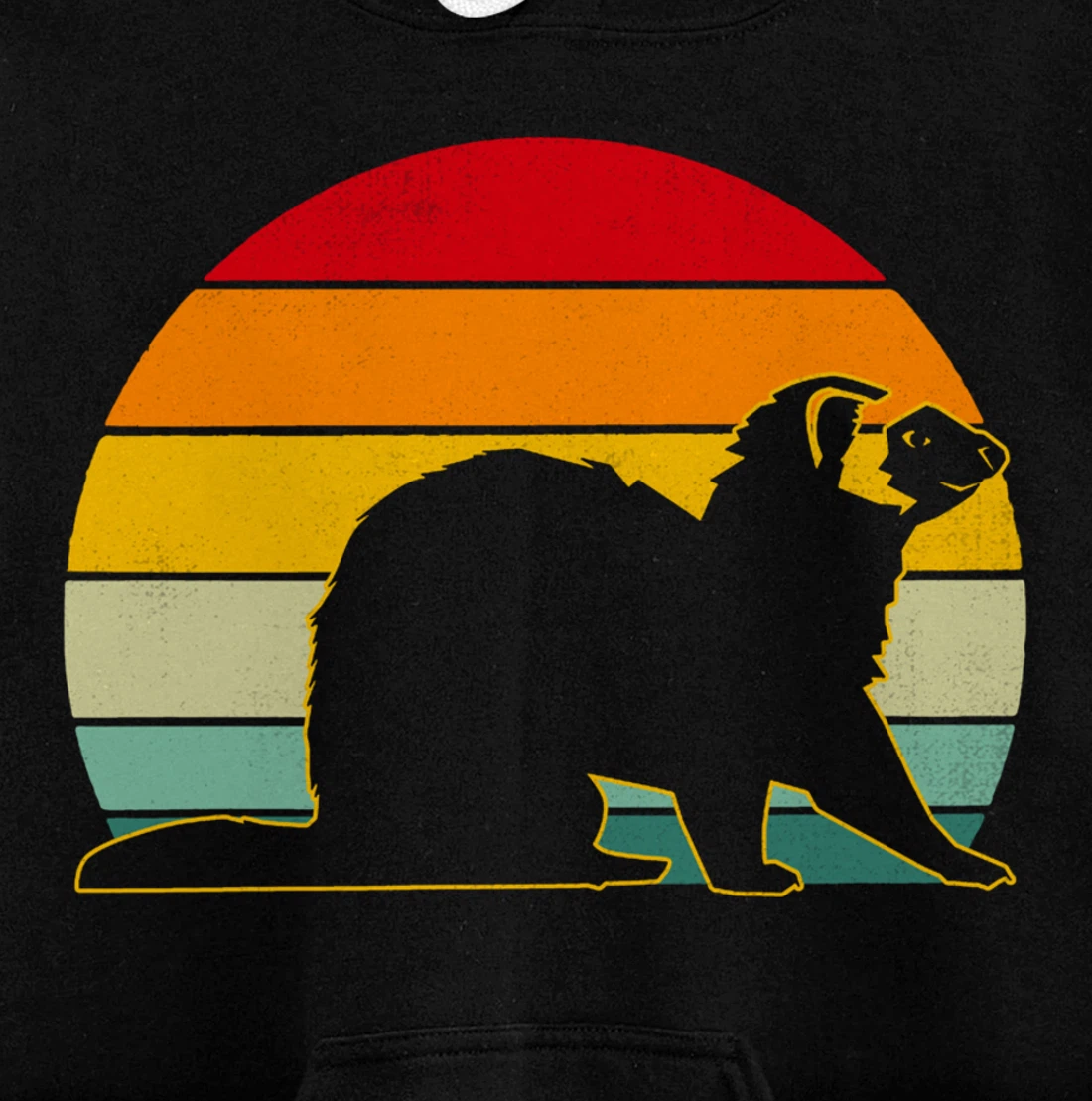 Ferret Vintage Retro Ferret Keeper Pullover Hoodie