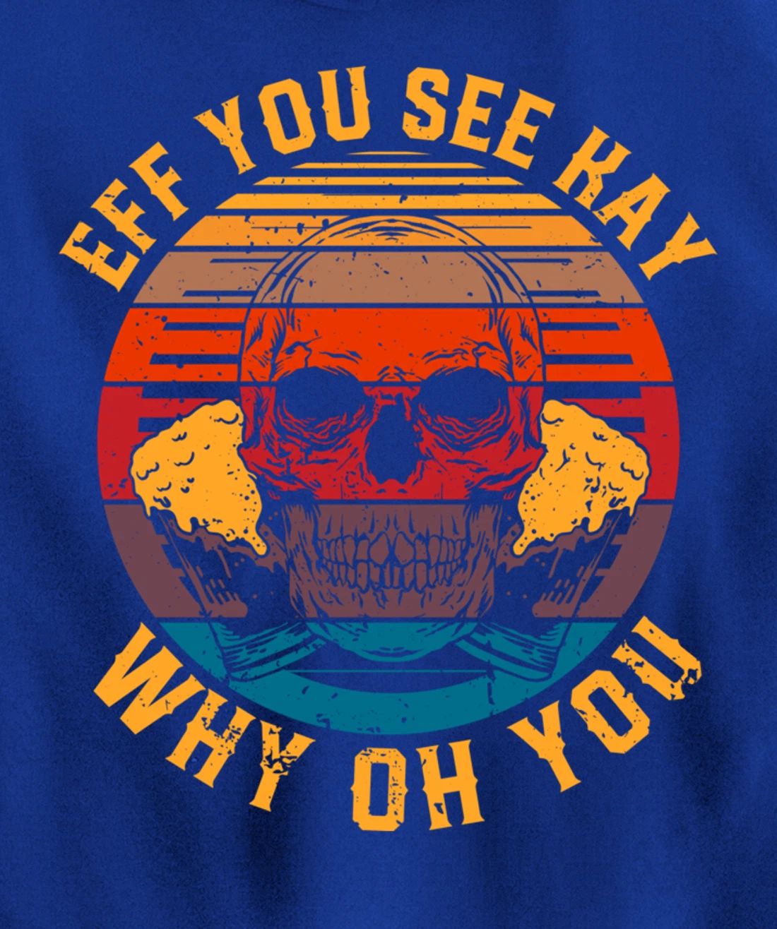 Eff You See Kay Retro Skull Aesthetic Goth Why Oh You Gothic Pullover Hoodie