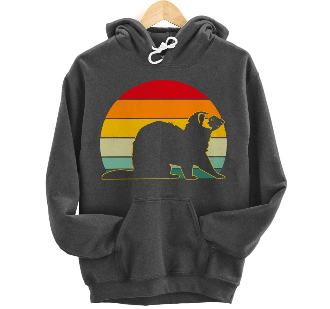 Ferret Vintage Retro Ferret Keeper Pullover Hoodie