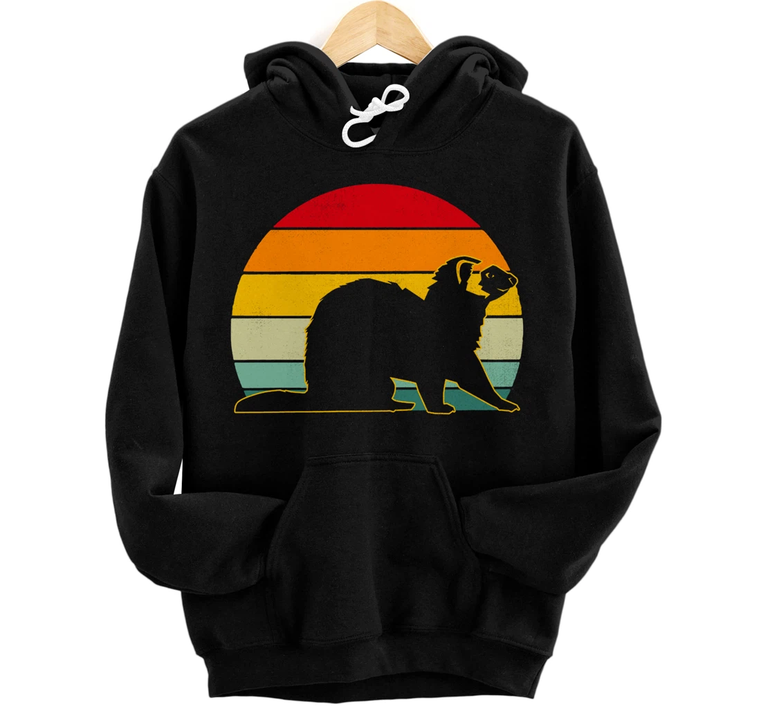 Ferret Vintage Retro Ferret Keeper Pullover Hoodie