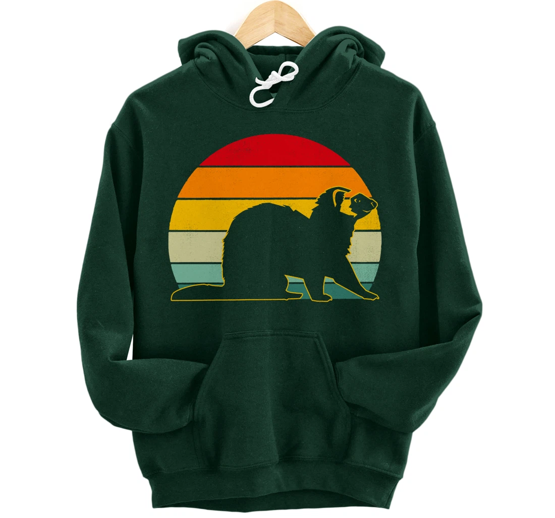 Ferret Vintage Retro Ferret Keeper Pullover Hoodie