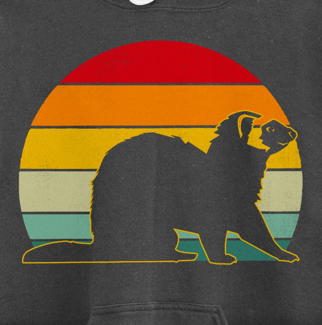 Ferret Vintage Retro Ferret Keeper Pullover Hoodie