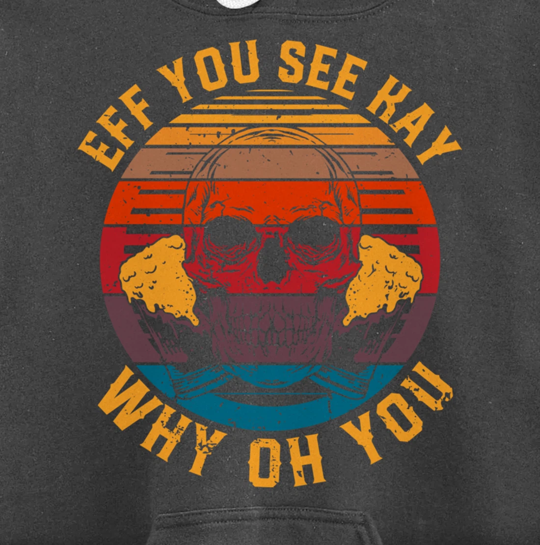 Eff You See Kay Retro Skull Aesthetic Goth Why Oh You Gothic Pullover Hoodie