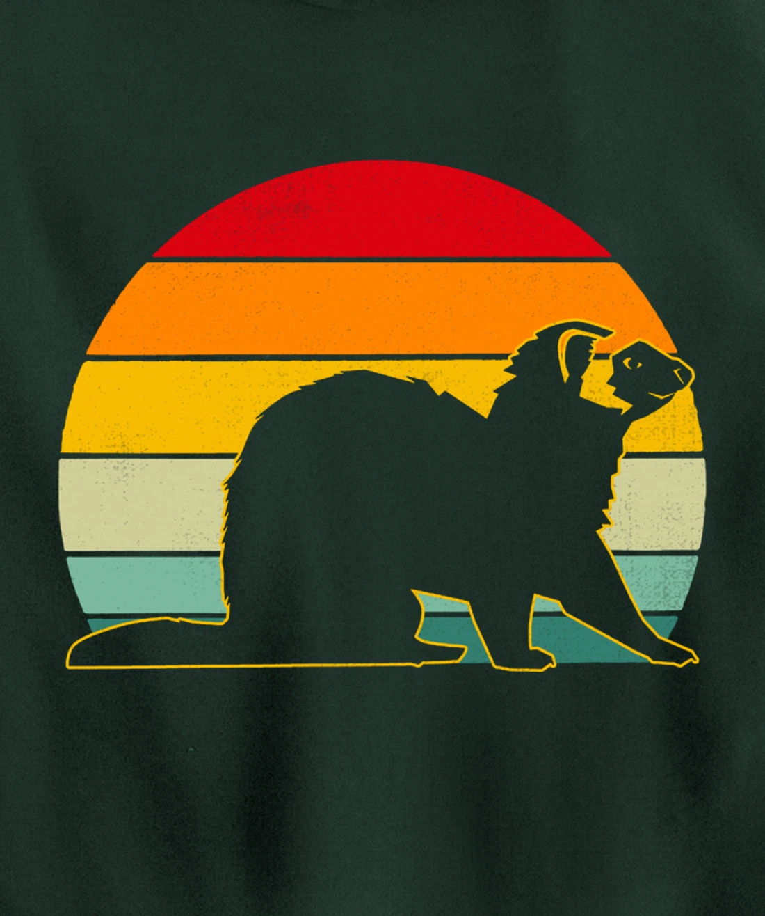 Ferret Vintage Retro Ferret Keeper Pullover Hoodie
