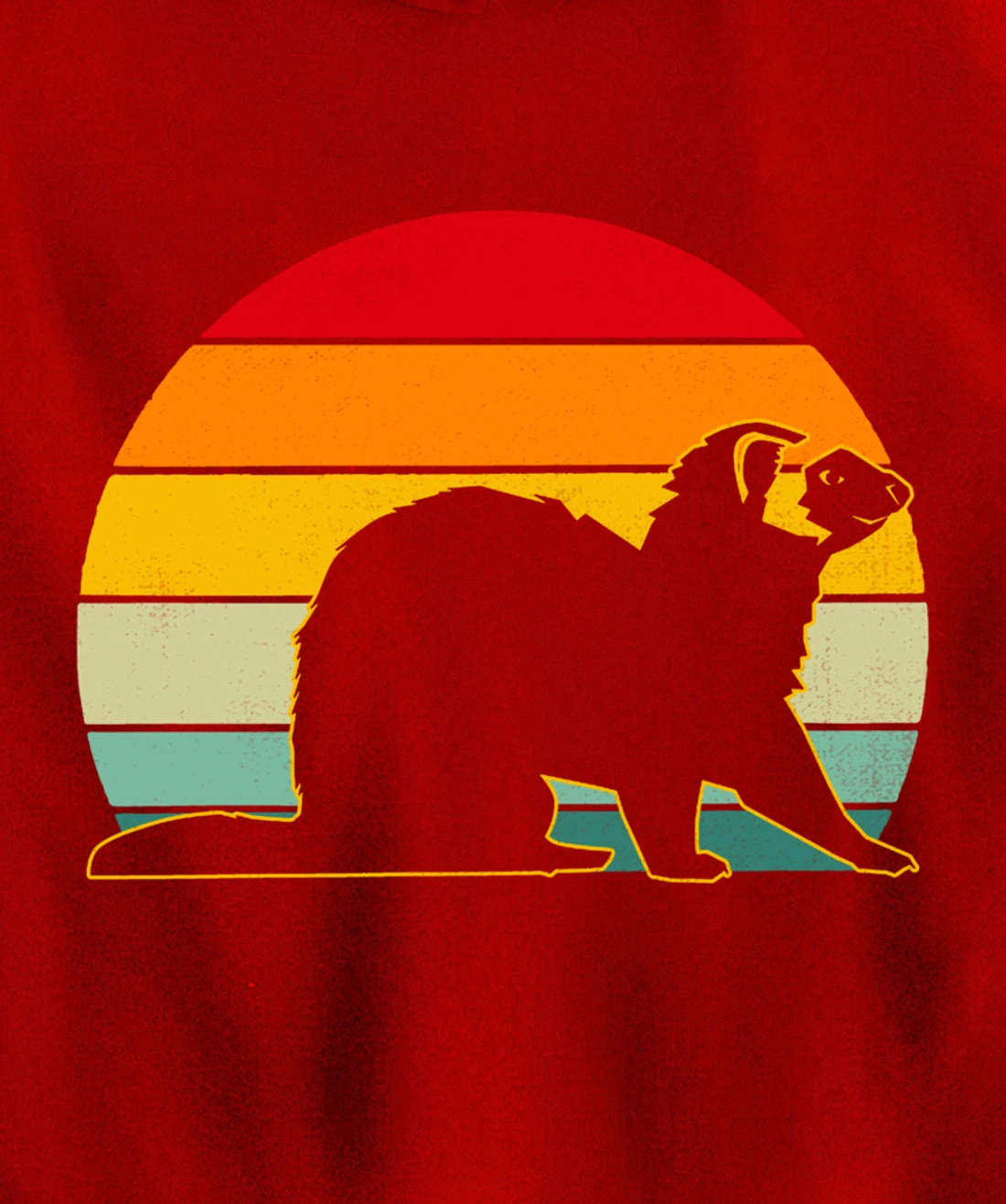 Ferret Vintage Retro Ferret Keeper Pullover Hoodie