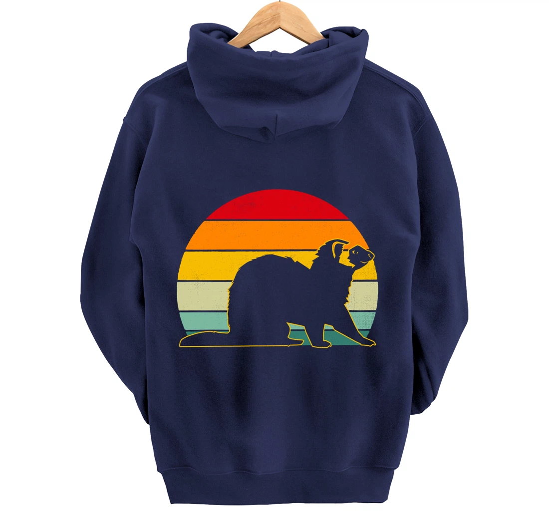 Ferret Vintage Retro Ferret Keeper Pullover Hoodie