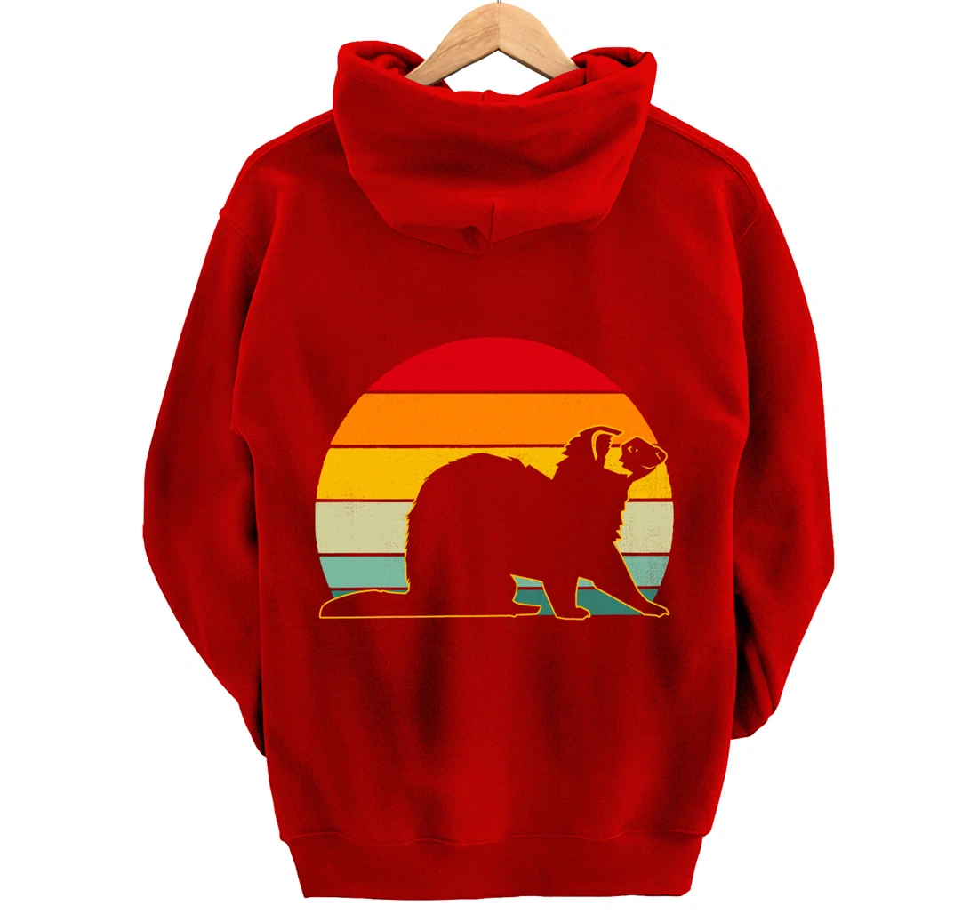Ferret Vintage Retro Ferret Keeper Pullover Hoodie