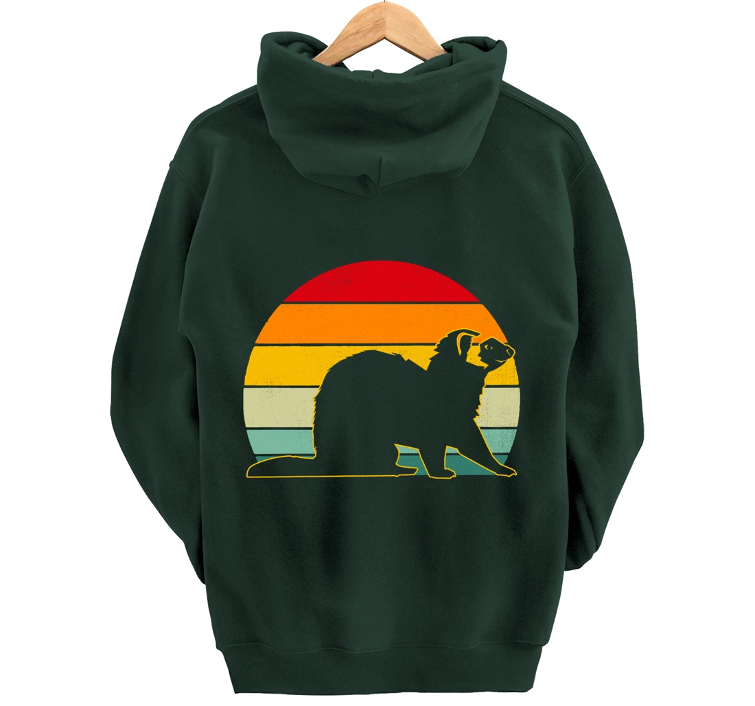 Ferret Vintage Retro Ferret Keeper Pullover Hoodie