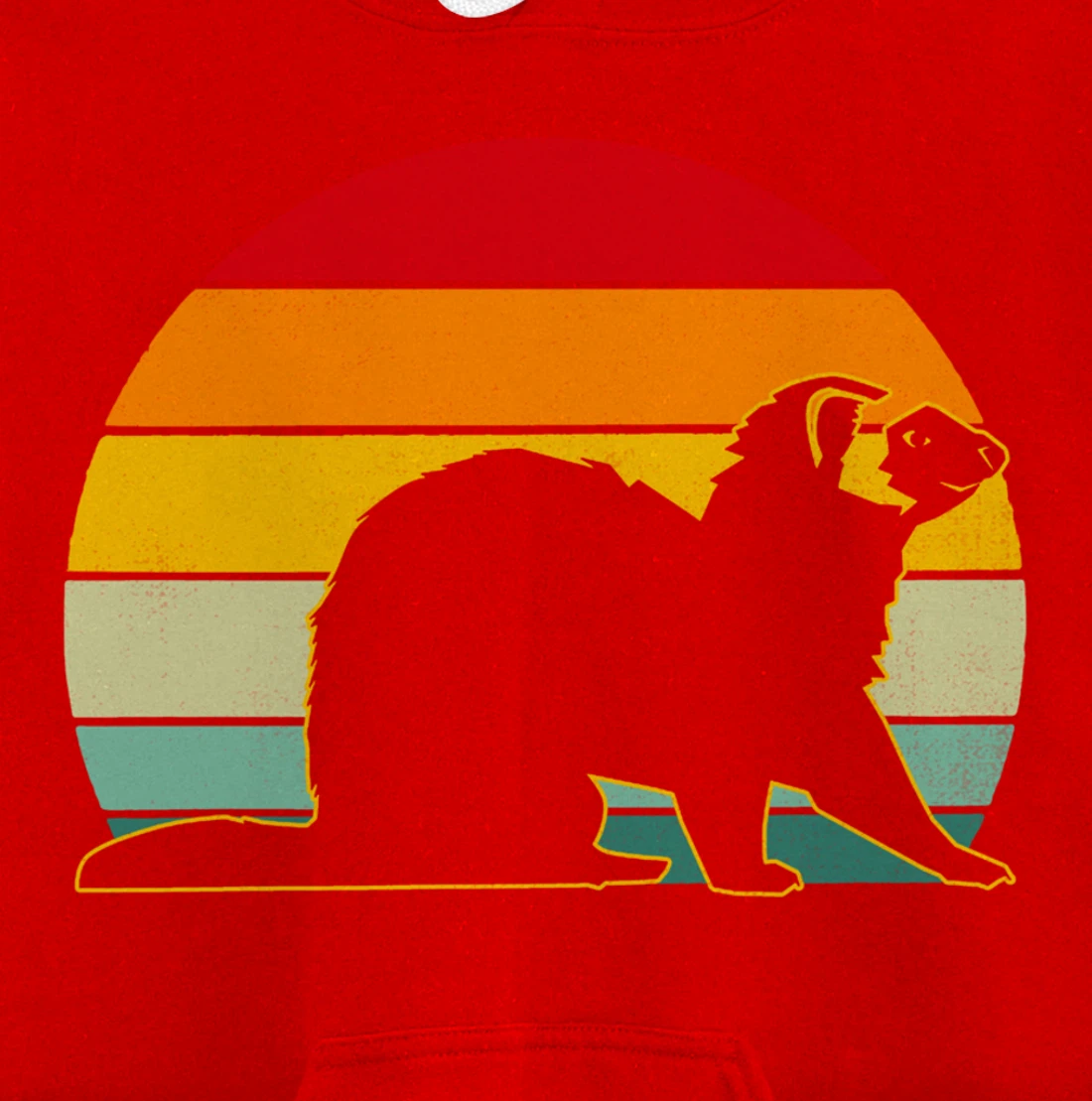 Ferret Vintage Retro Ferret Keeper Pullover Hoodie