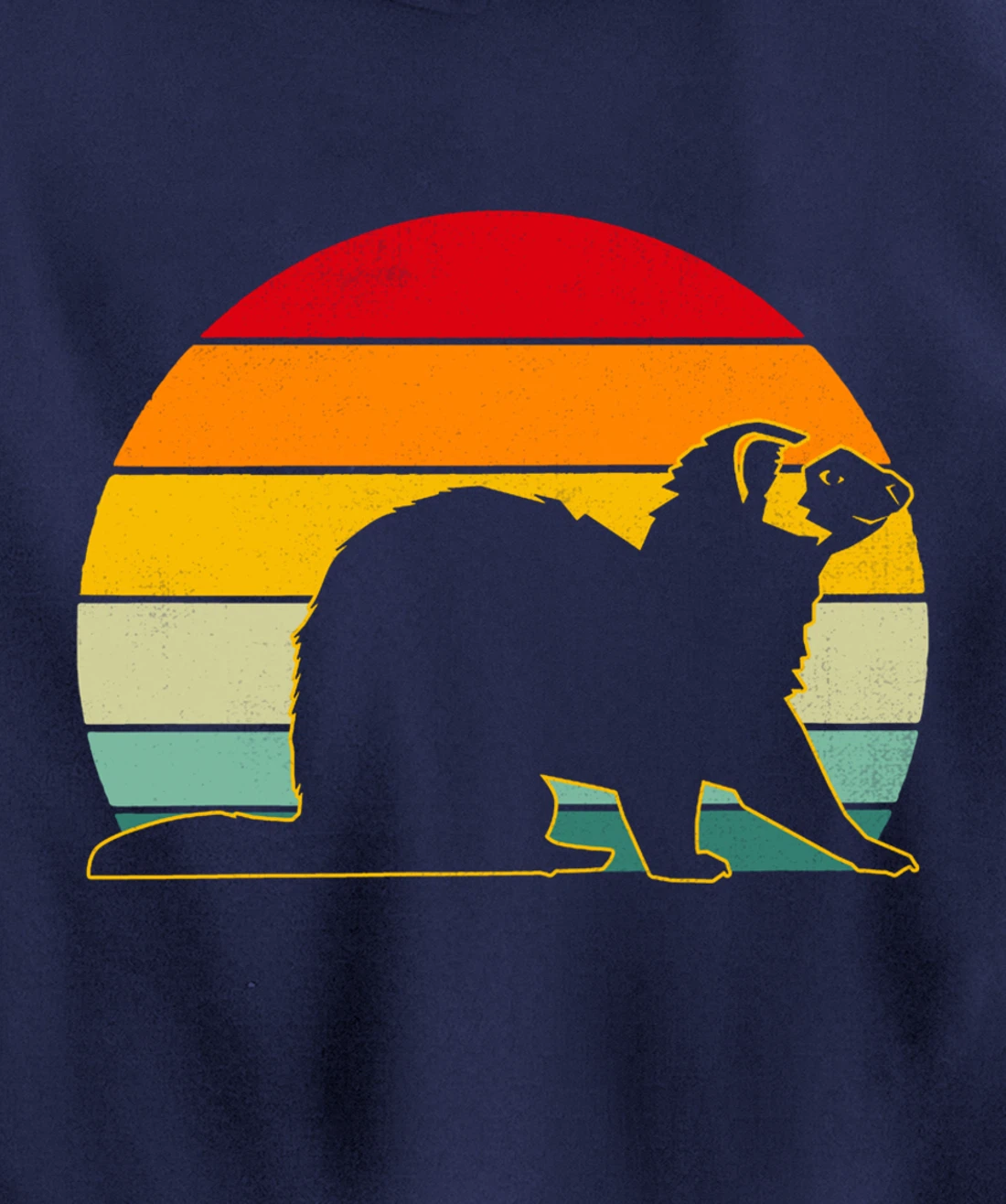 Ferret Vintage Retro Ferret Keeper Pullover Hoodie