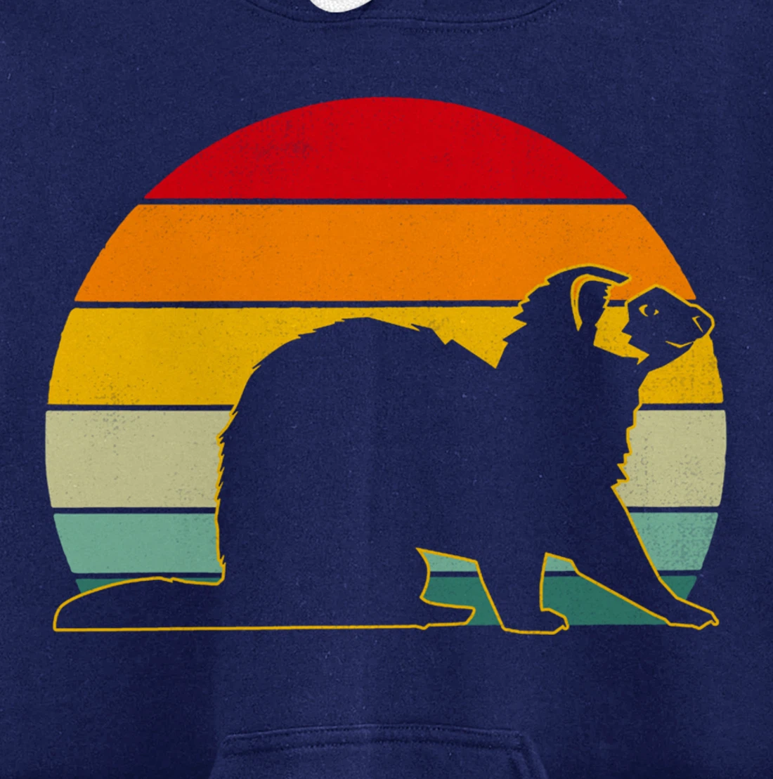 Ferret Vintage Retro Ferret Keeper Pullover Hoodie