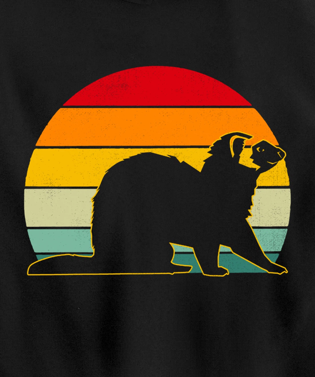 Ferret Vintage Retro Ferret Keeper Pullover Hoodie