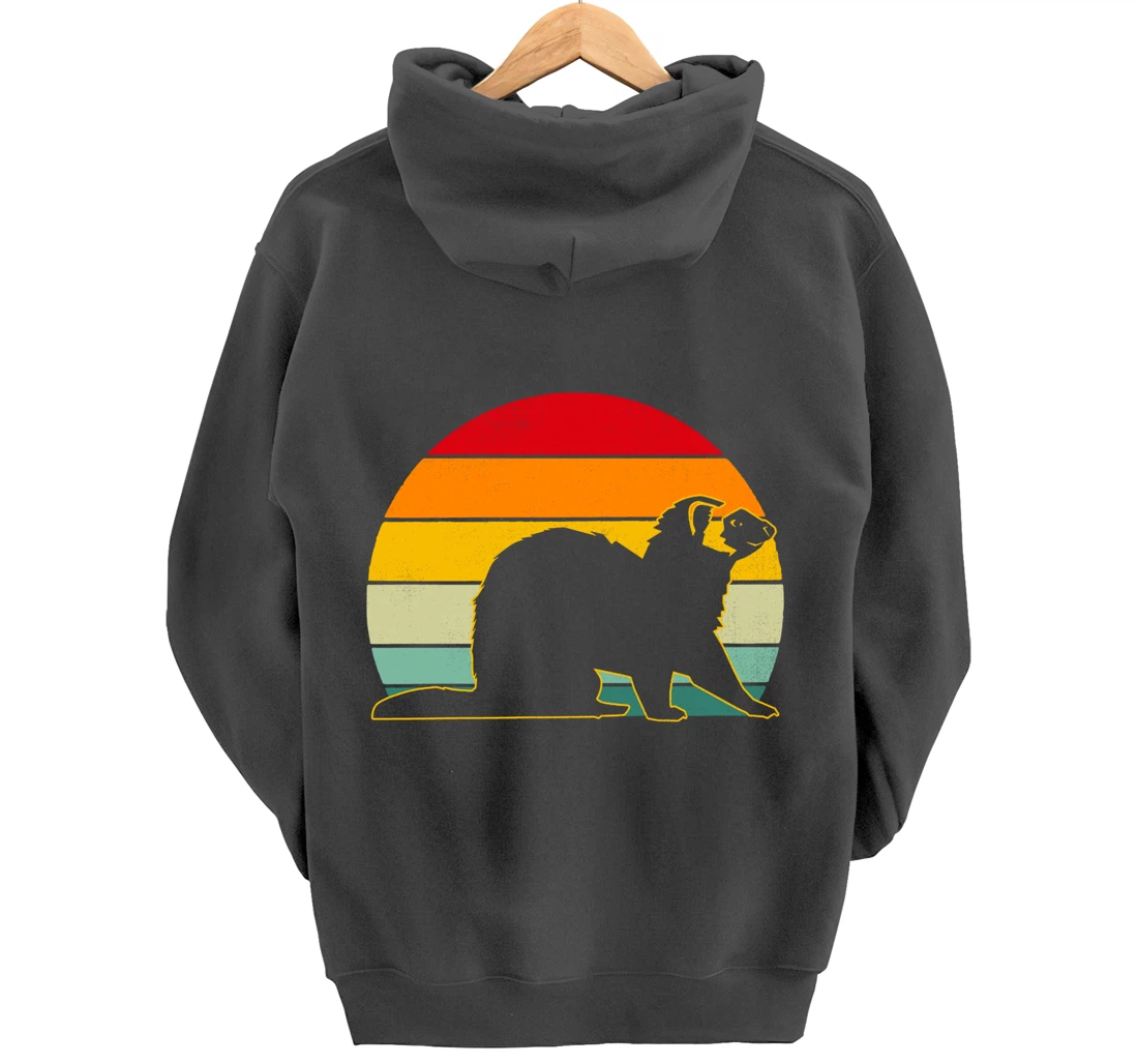 Ferret Vintage Retro Ferret Keeper Pullover Hoodie
