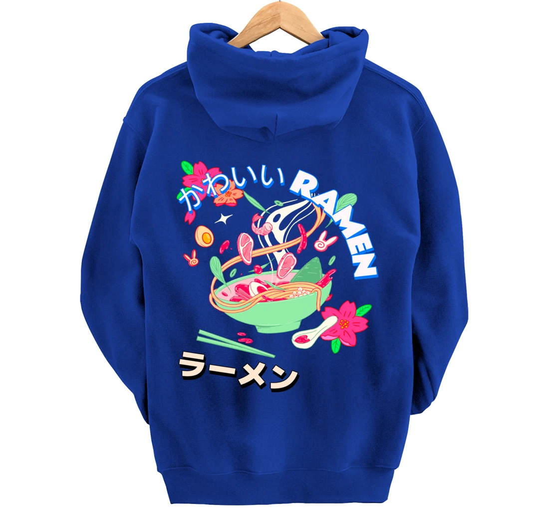 Cute Kawaii Japanese Shrimp Ramen Bowl Ebi Noodles Pullover Hoodie