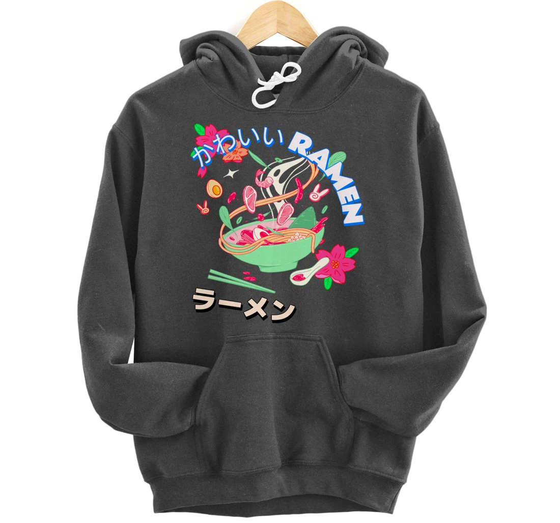 Cute Kawaii Japanese Shrimp Ramen Bowl Ebi Noodles Pullover Hoodie
