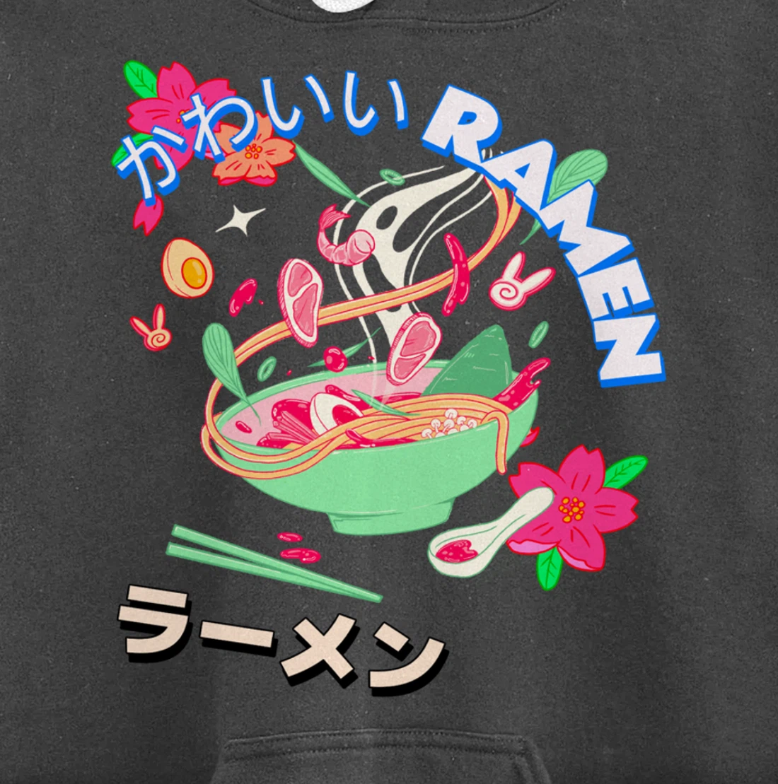 Cute Kawaii Japanese Shrimp Ramen Bowl Ebi Noodles Pullover Hoodie