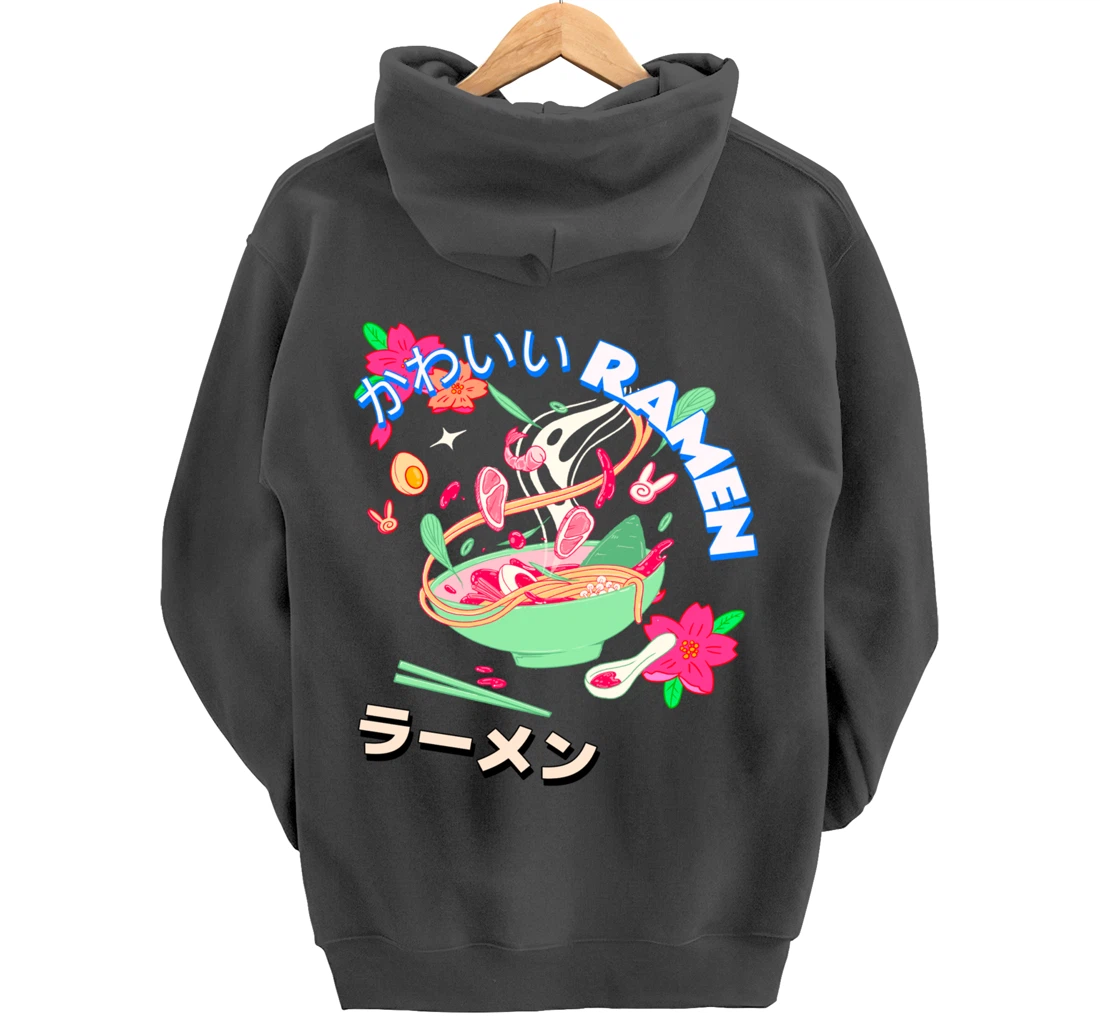 Cute Kawaii Japanese Shrimp Ramen Bowl Ebi Noodles Pullover Hoodie