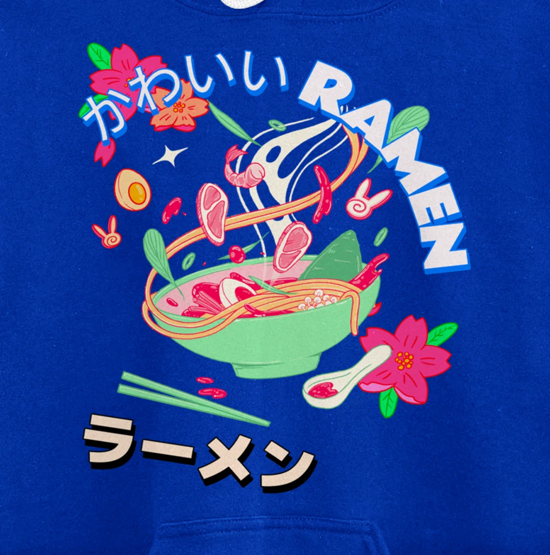 Cute Kawaii Japanese Shrimp Ramen Bowl Ebi Noodles Pullover Hoodie