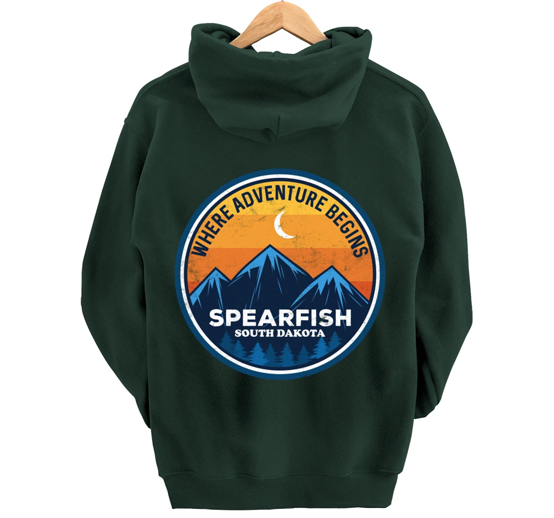 Spearfish South Dakota Where Adventure Begins Pullover Hoodie