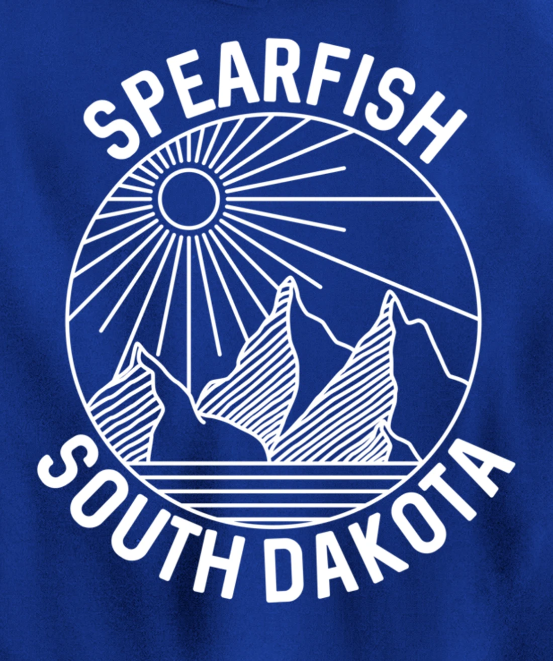 Spearfish South Dakota Nature Mountain Line Art Pullover Hoodie